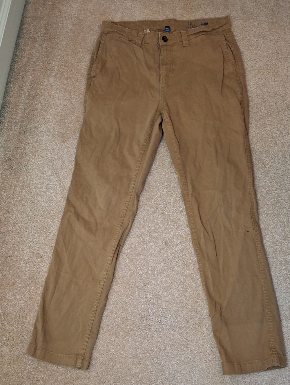 2 Pairs Slim Fit Men’s Pants - Brown & JEANS